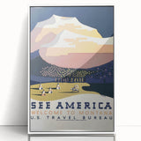 See America Vintage Travel Poster - Welcome to Montana Art