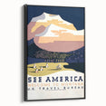 See America Vintage Travel Poster - Welcome to Montana Art