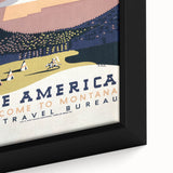 See America Vintage Travel Poster - Welcome to Montana Art