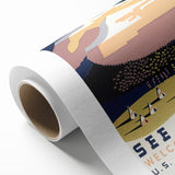 See America Vintage Travel Poster - Welcome to Montana Art