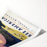 See America Vintage Travel Poster - Welcome to Montana Art