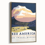 See America Vintage Travel Poster - Welcome to Montana Art