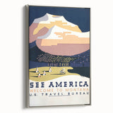 See America Vintage Travel Poster - Welcome to Montana Art