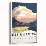 See America Vintage Travel Poster - Welcome to Montana Art