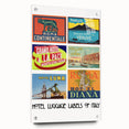 Vintage Hotel Luggage Labels of Italy Poster - Retro Travel Art