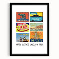 Vintage Hotel Luggage Labels of Italy Poster - Retro Travel Art