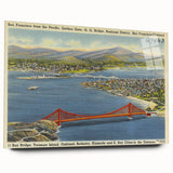 Vintage Golden Gate Bridge Poster - Retro San Francisco Art