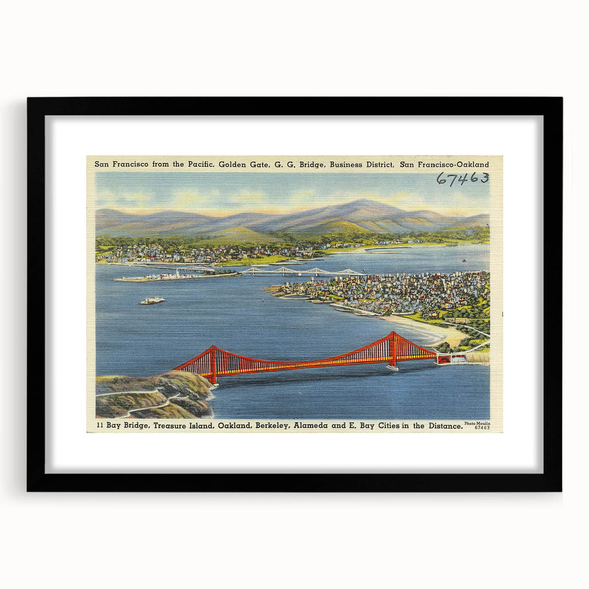 Vintage Golden Gate Bridge Poster - Retro San Francisco Art