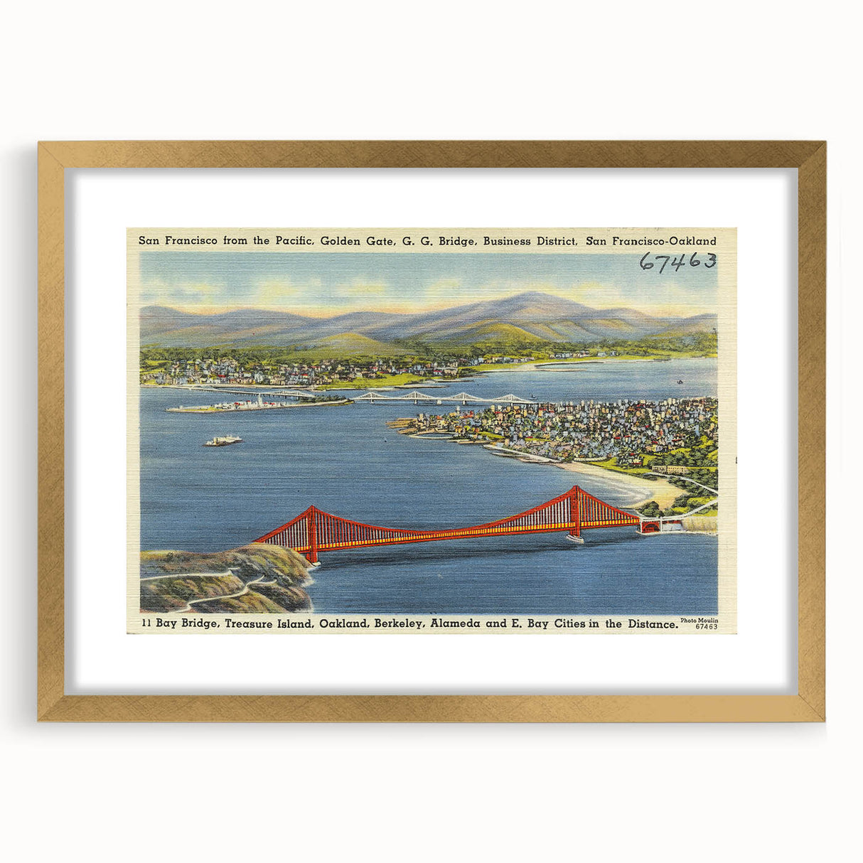 Vintage Golden Gate Bridge Poster - Retro San Francisco Art
