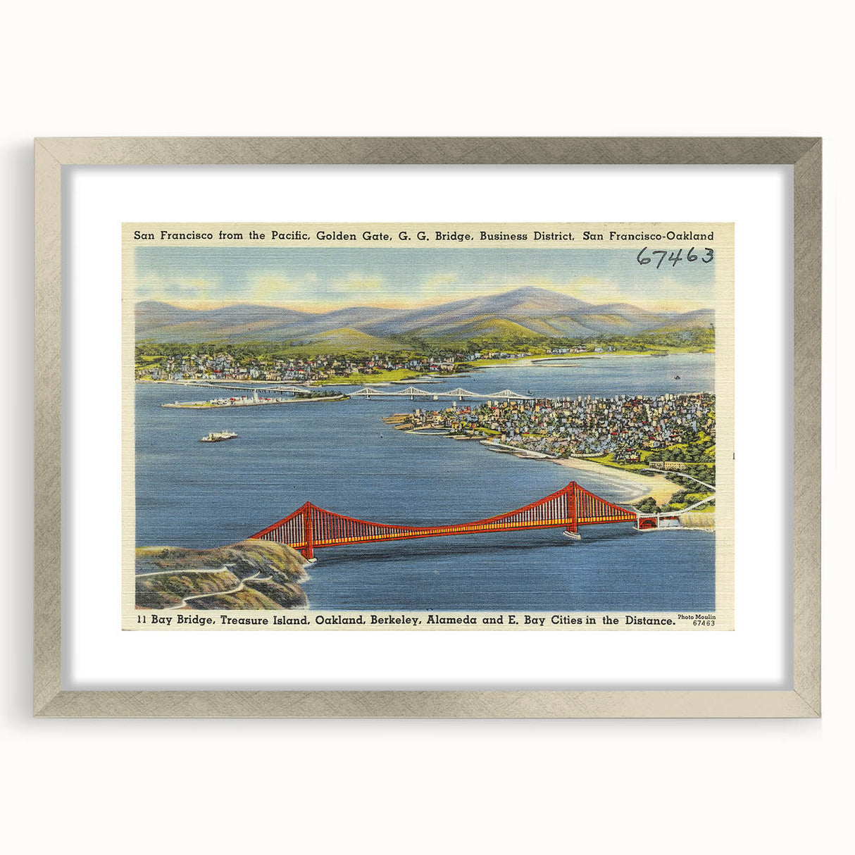 Vintage Golden Gate Bridge Poster - Retro San Francisco Art