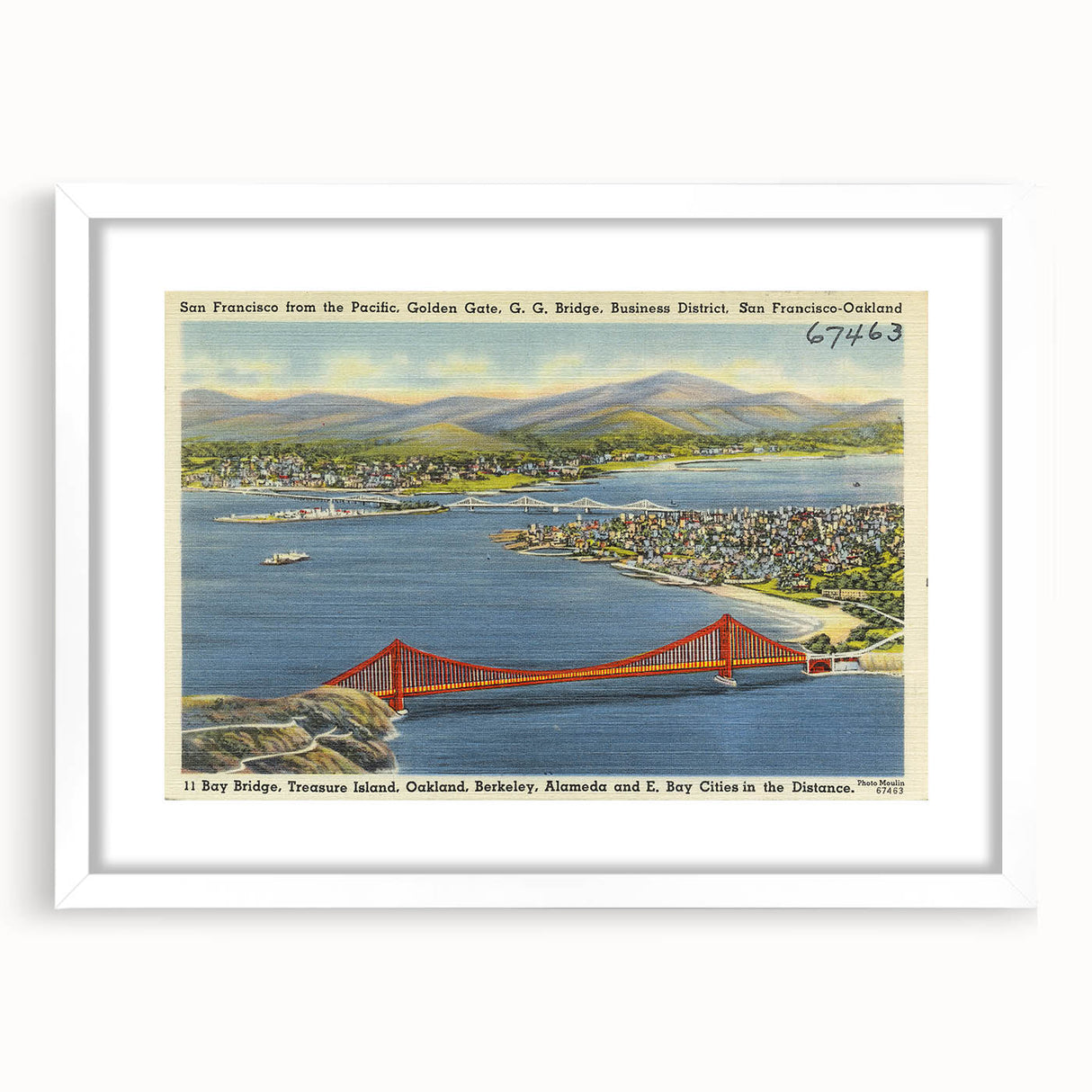 Vintage Golden Gate Bridge Poster - Retro San Francisco Art