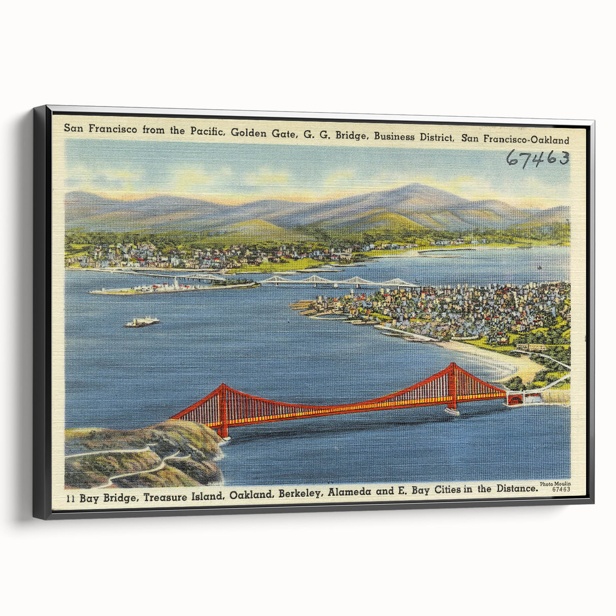 Vintage Golden Gate Bridge Poster - Retro San Francisco Art