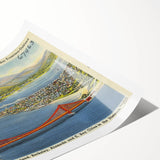 Vintage Golden Gate Bridge Poster - Retro San Francisco Art