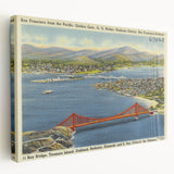 Vintage Golden Gate Bridge Poster - Retro San Francisco Art