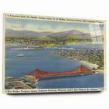 Vintage Golden Gate Bridge Poster - Retro San Francisco Art