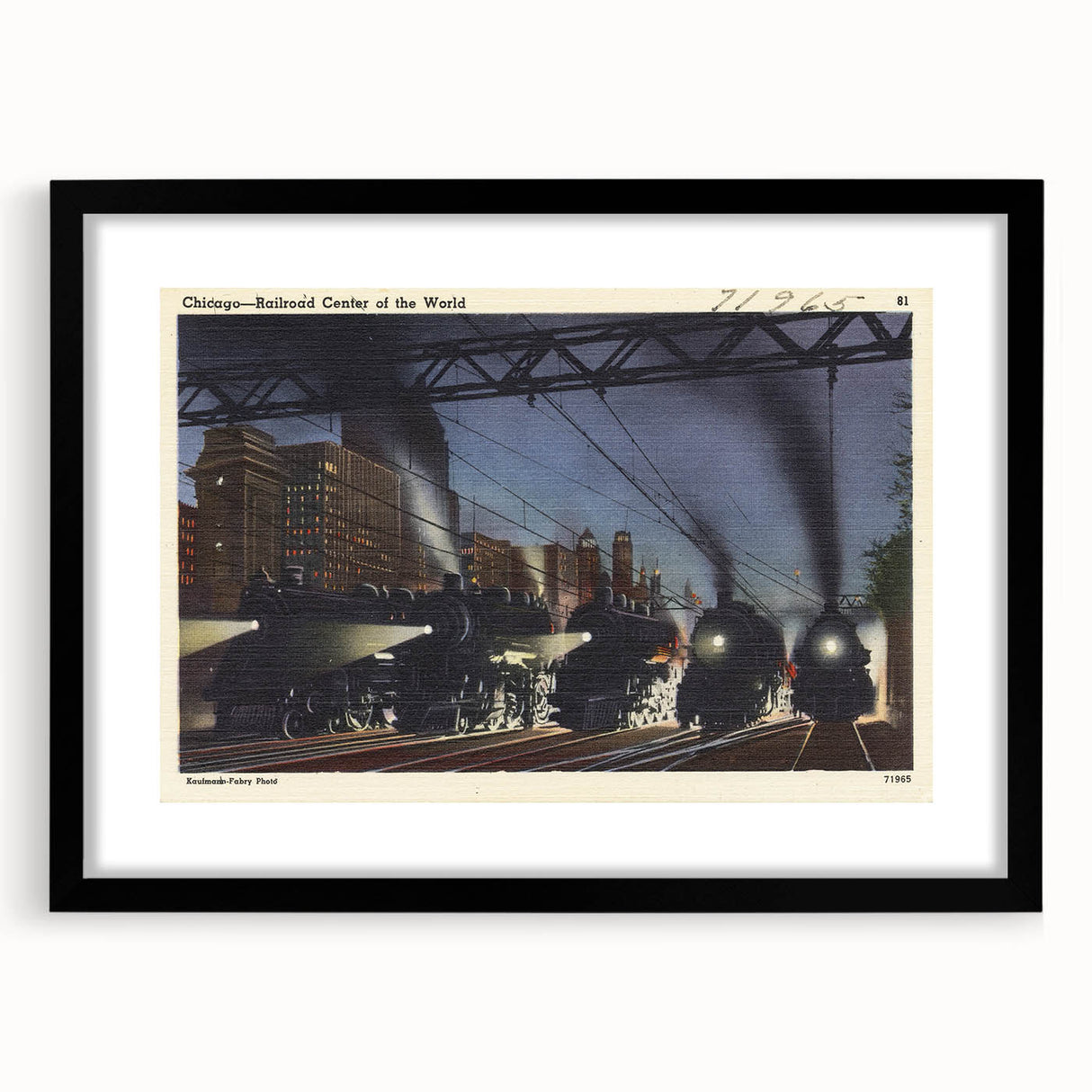 Vintage Chicago Railroad Poster - Retro Train Travel Art