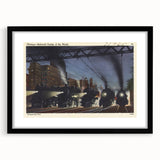 Vintage Chicago Railroad Poster - Retro Train Travel Art