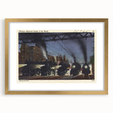 Vintage Chicago Railroad Poster - Retro Train Travel Art