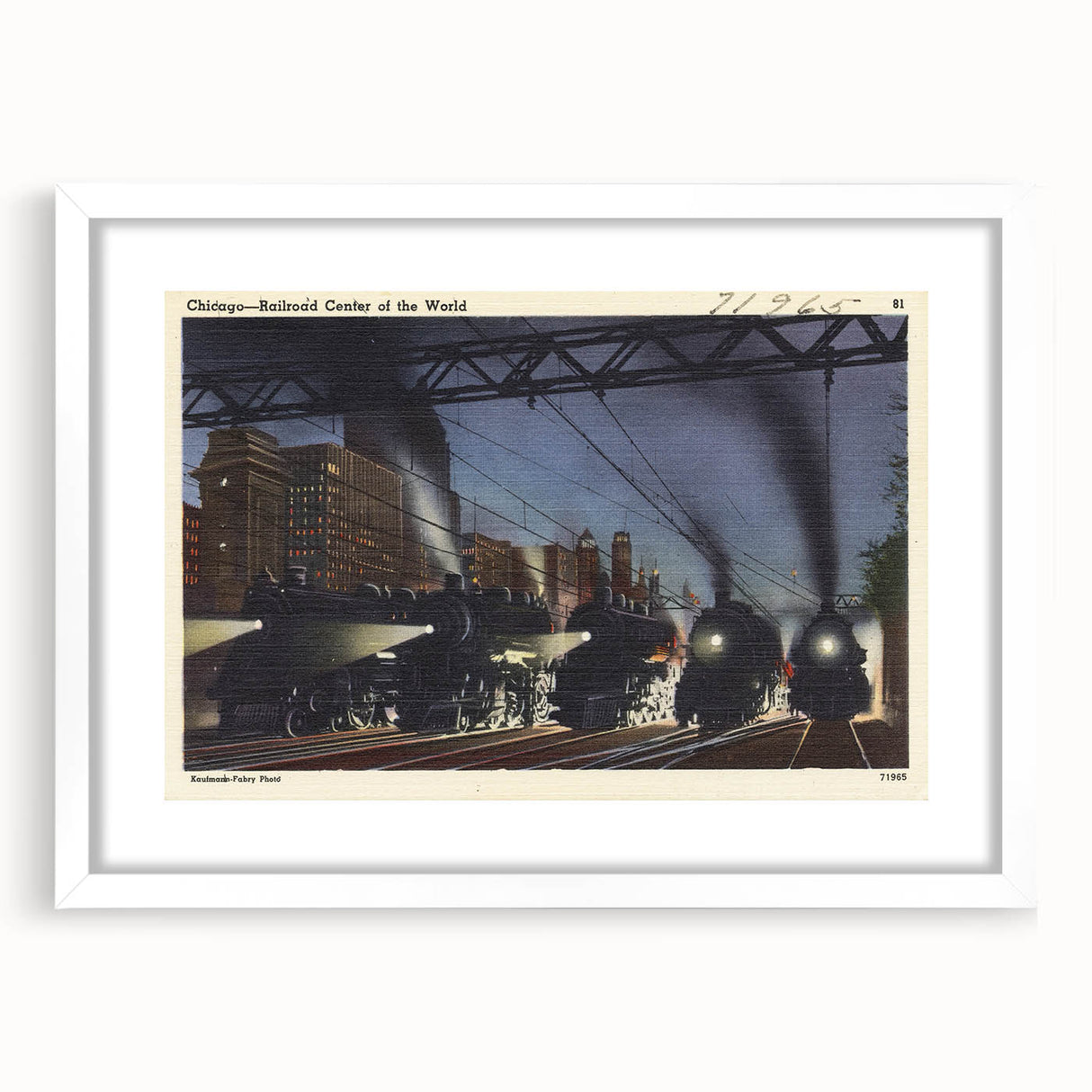 Vintage Chicago Railroad Poster - Retro Train Travel Art