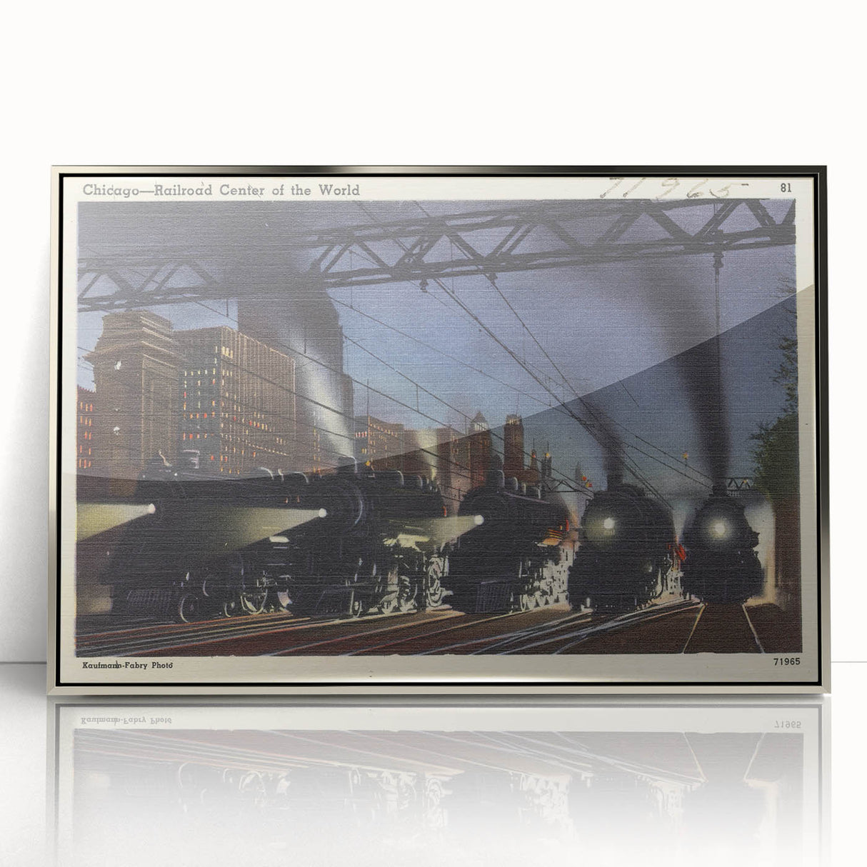Vintage Chicago Railroad Poster - Retro Train Travel Art
