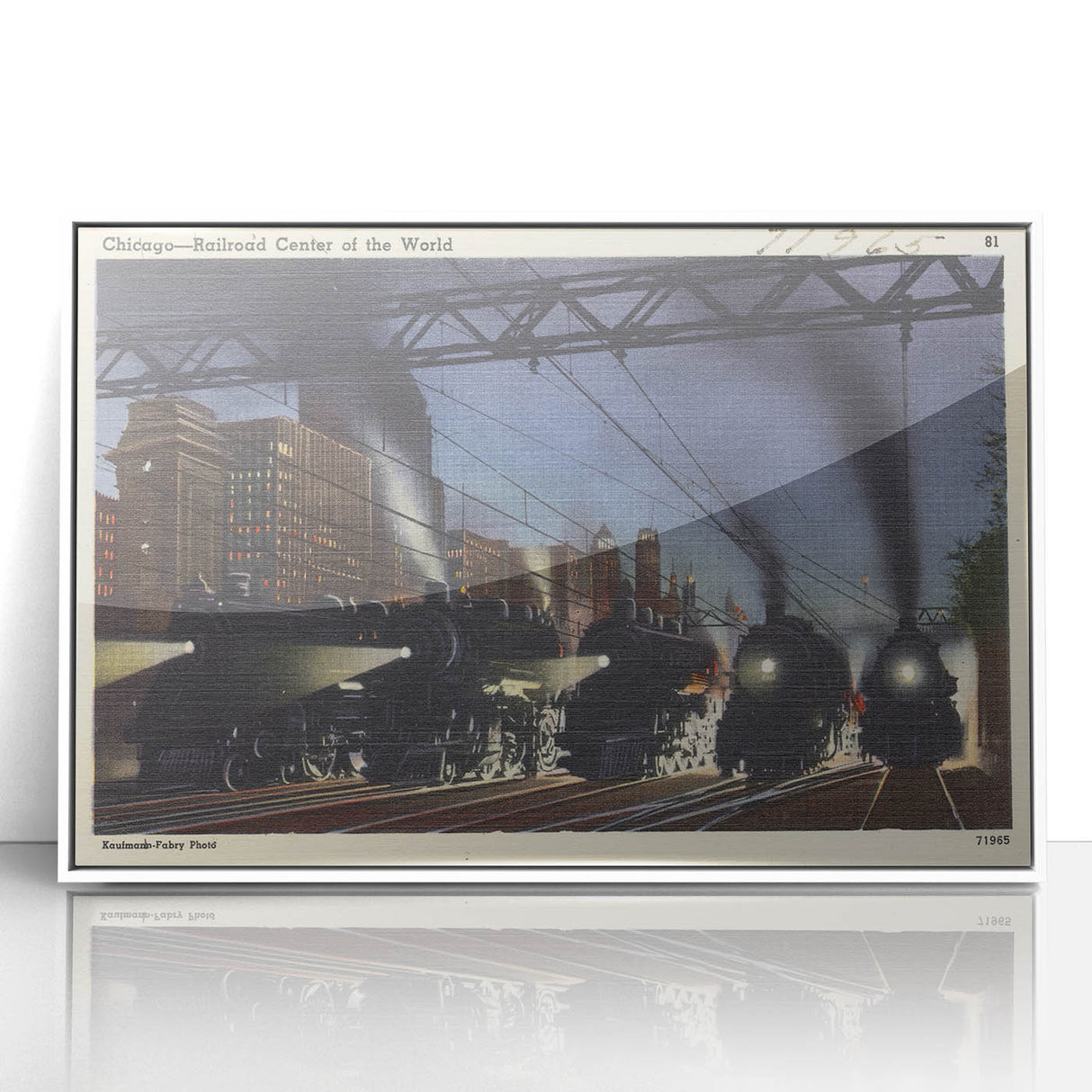 Vintage Chicago Railroad Poster - Retro Train Travel Art