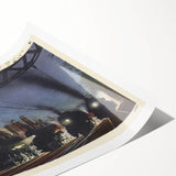 Vintage Chicago Railroad Poster - Retro Train Travel Art