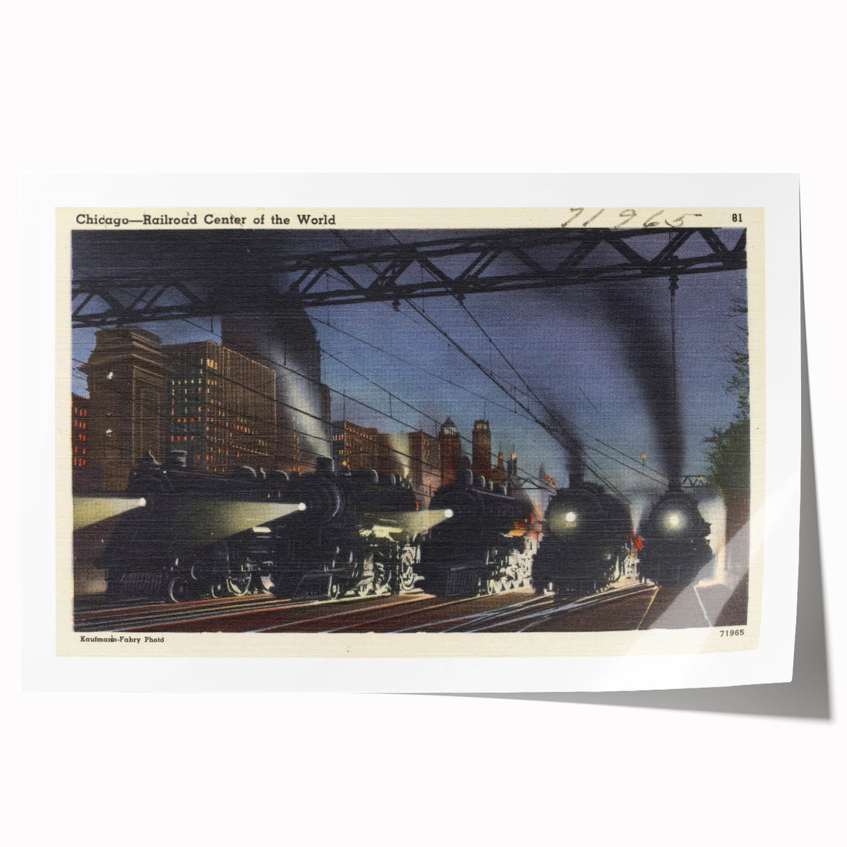 Vintage Chicago Railroad Poster - Retro Train Travel Art