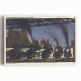 Vintage Chicago Railroad Poster - Retro Train Travel Art