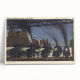 Vintage Chicago Railroad Poster - Retro Train Travel Art