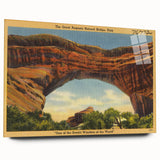 Vintage Natural Bridge Utah Poster - Retro Scenic Travel Art