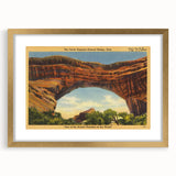 Vintage Natural Bridge Utah Poster - Retro Scenic Travel Art