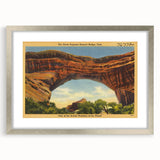 Vintage Natural Bridge Utah Poster - Retro Scenic Travel Art