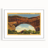 Vintage Natural Bridge Utah Poster - Retro Scenic Travel Art