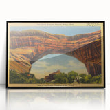 Vintage Natural Bridge Utah Poster - Retro Scenic Travel Art