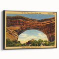 Vintage Natural Bridge Utah Poster - Retro Scenic Travel Art