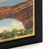 Vintage Natural Bridge Utah Poster - Retro Scenic Travel Art