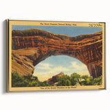 Vintage Natural Bridge Utah Poster - Retro Scenic Travel Art