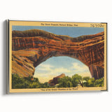 Vintage Natural Bridge Utah Poster - Retro Scenic Travel Art