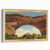 Vintage Natural Bridge Utah Poster - Retro Scenic Travel Art