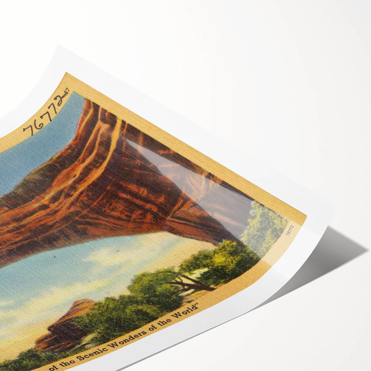 Vintage Natural Bridge Utah Poster - Retro Scenic Travel Art