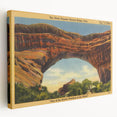 Vintage Natural Bridge Utah Poster - Retro Scenic Travel Art