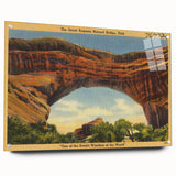 Vintage Natural Bridge Utah Poster - Retro Scenic Travel Art