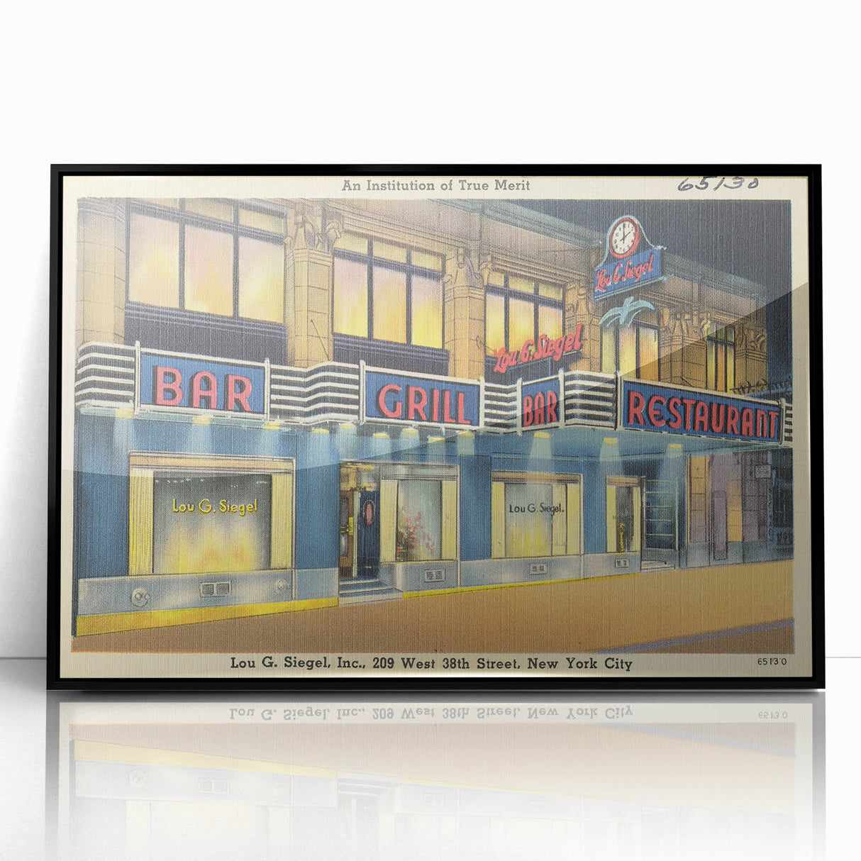 Vintage Lou G. Siegel Poster - Retro New York City Restaurant Art