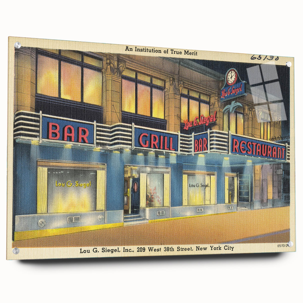 Vintage Lou G. Siegel Poster - Retro New York City Restaurant Art