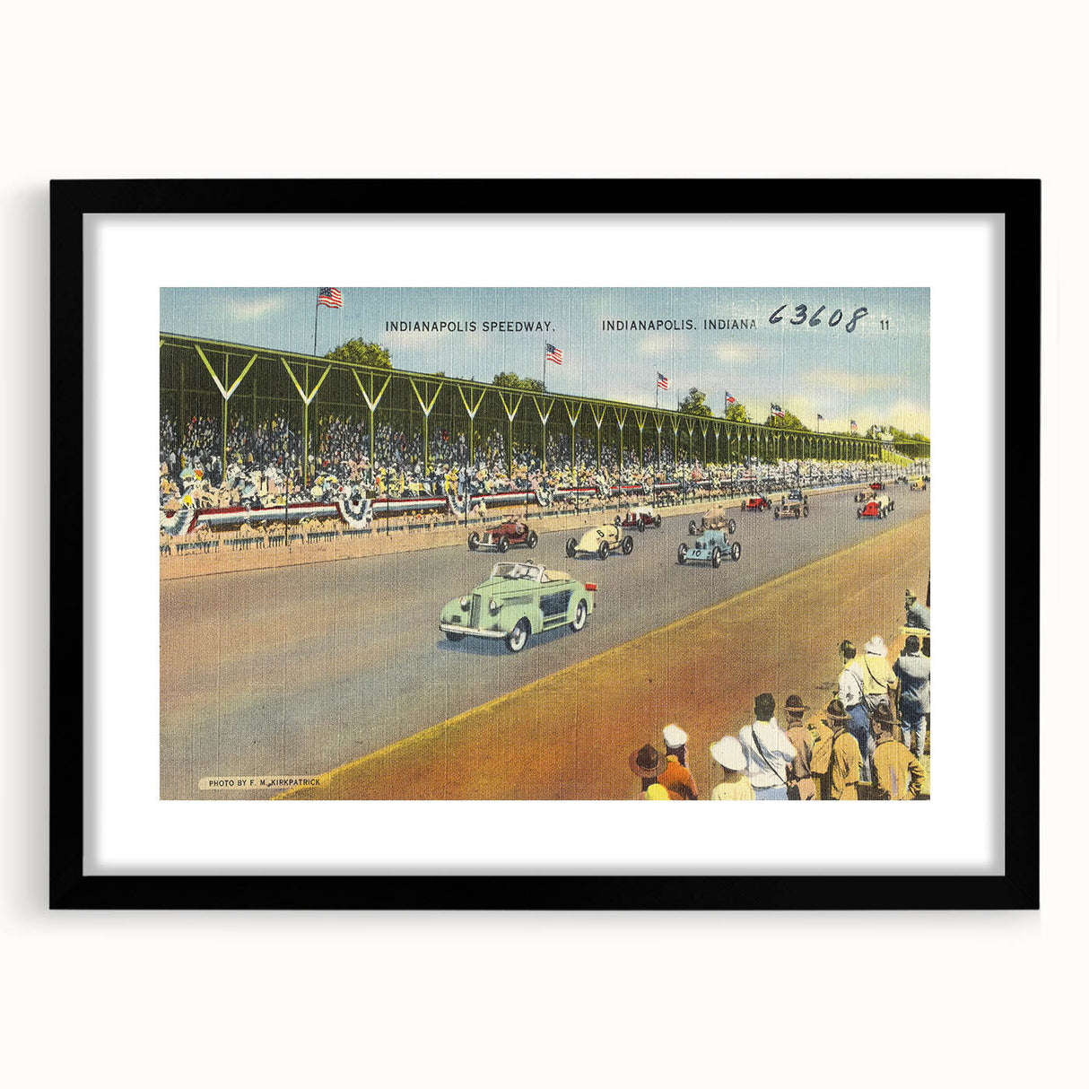 Vintage Indianapolis Speedway Poster - Retro Racing Travel Art