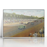 Vintage Indianapolis Speedway Poster - Retro Racing Travel Art