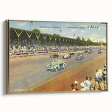 Vintage Indianapolis Speedway Poster - Retro Racing Travel Art