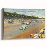 Vintage Indianapolis Speedway Poster - Retro Racing Travel Art