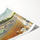 Vintage Indianapolis Speedway Poster - Retro Racing Travel Art