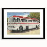 Vintage Lincoln Limited Bus Poster - Retro Travel Art